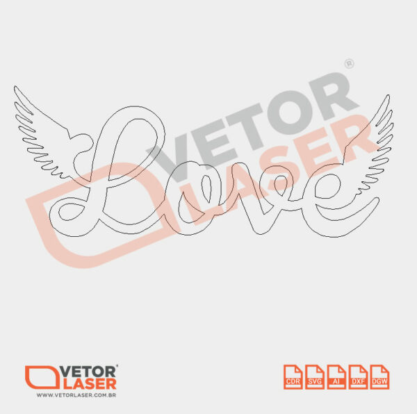 Vetor Love 0001 - CDR, AI, SVG, DXF e DGW - Imagem 3