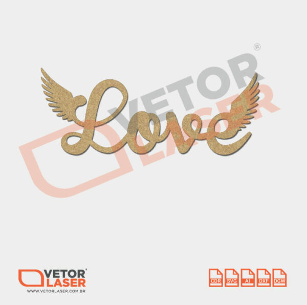 Vetor Love 0001 - CDR, AI, SVG, DXF e DGW