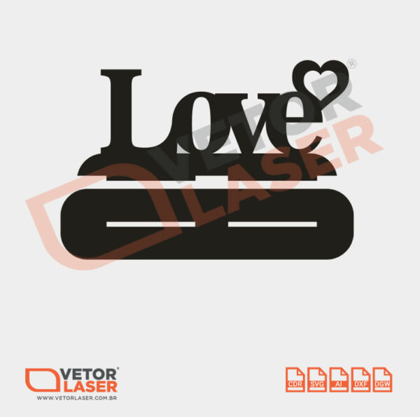 Vector Love Laser Cutting 0002 – CDR, AI, SVG, DXF e DGW - Image 2