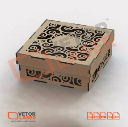 Vetor Caixinha Decorativa para corte a Laser em MDF – 0003 - Vetor ...