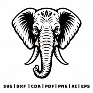 Elefante - Arquivos Vetorizados SVG, DXF, CDR, PDF, PNG, Ai e EPS