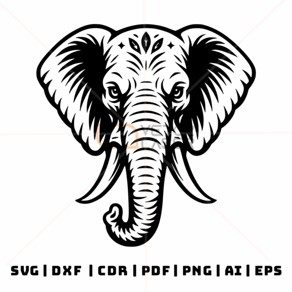 Elefante - Arquivos Vetorizados SVG, DXF, CDR, PDF, PNG, Ai e EPS