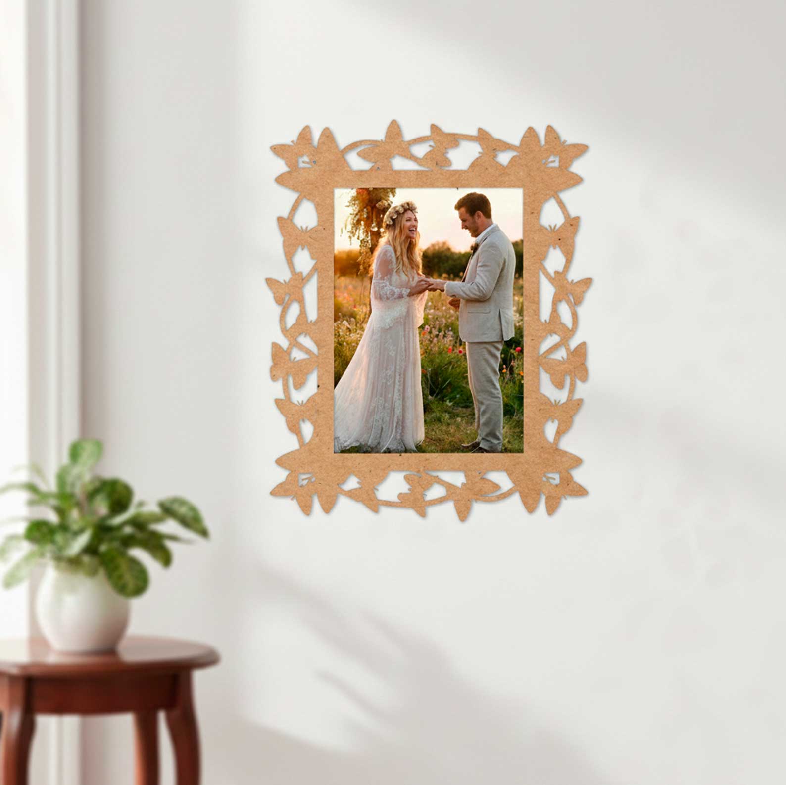 Vetor Arquivo Moldura Quadro Borboletas para Corte Laser - Arquivos DXF, SVG, PDF - Imagem 2